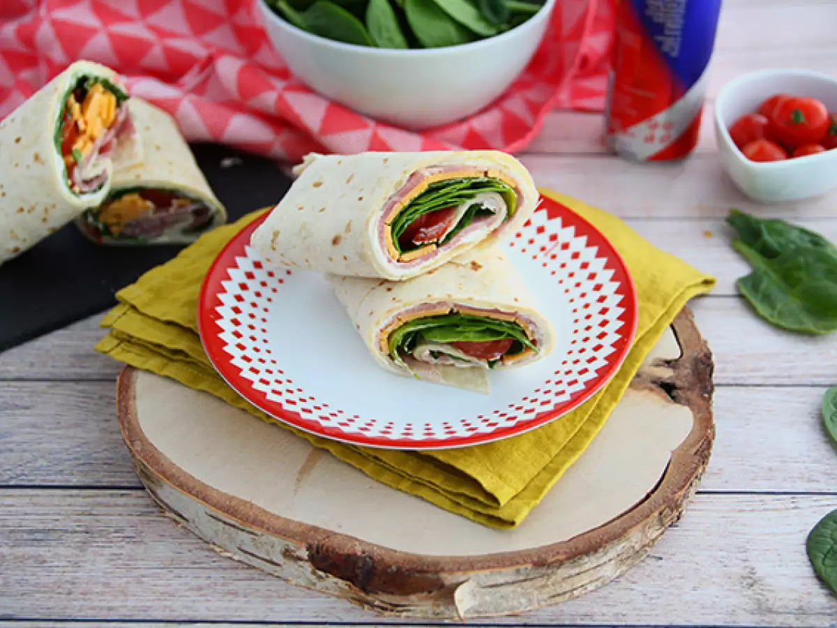 Wraps met ham, cheddar en spinazie - foto 4