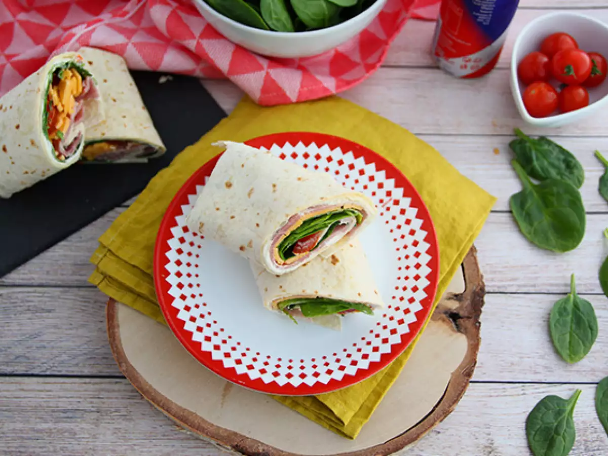 Wraps met ham, cheddar en spinazie - foto 5