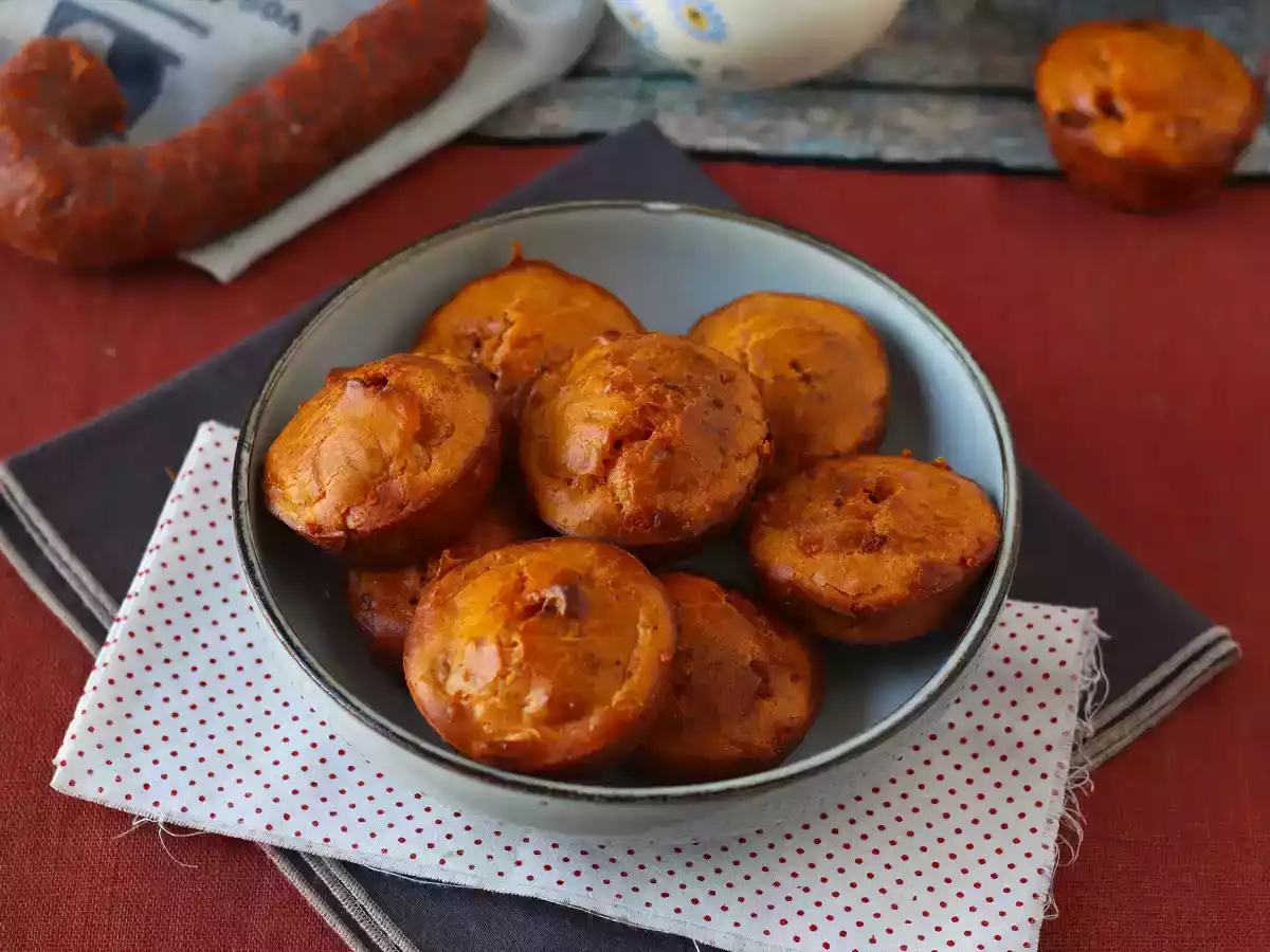 Zachte en pittige chorizo muffins - foto 2