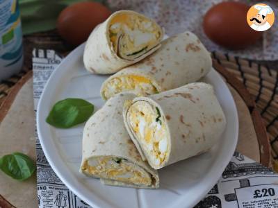 Zachte en super eiwitrijke ei en feta wrap - foto 3