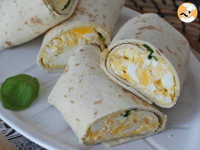 Zachte en super eiwitrijke ei en feta wrap - foto 4