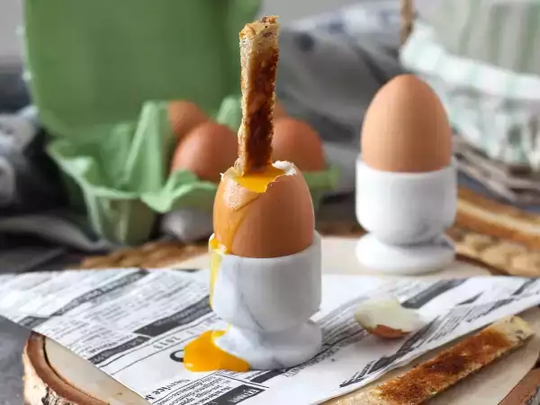 Recept Zachtgekookte eieren in de friteuse