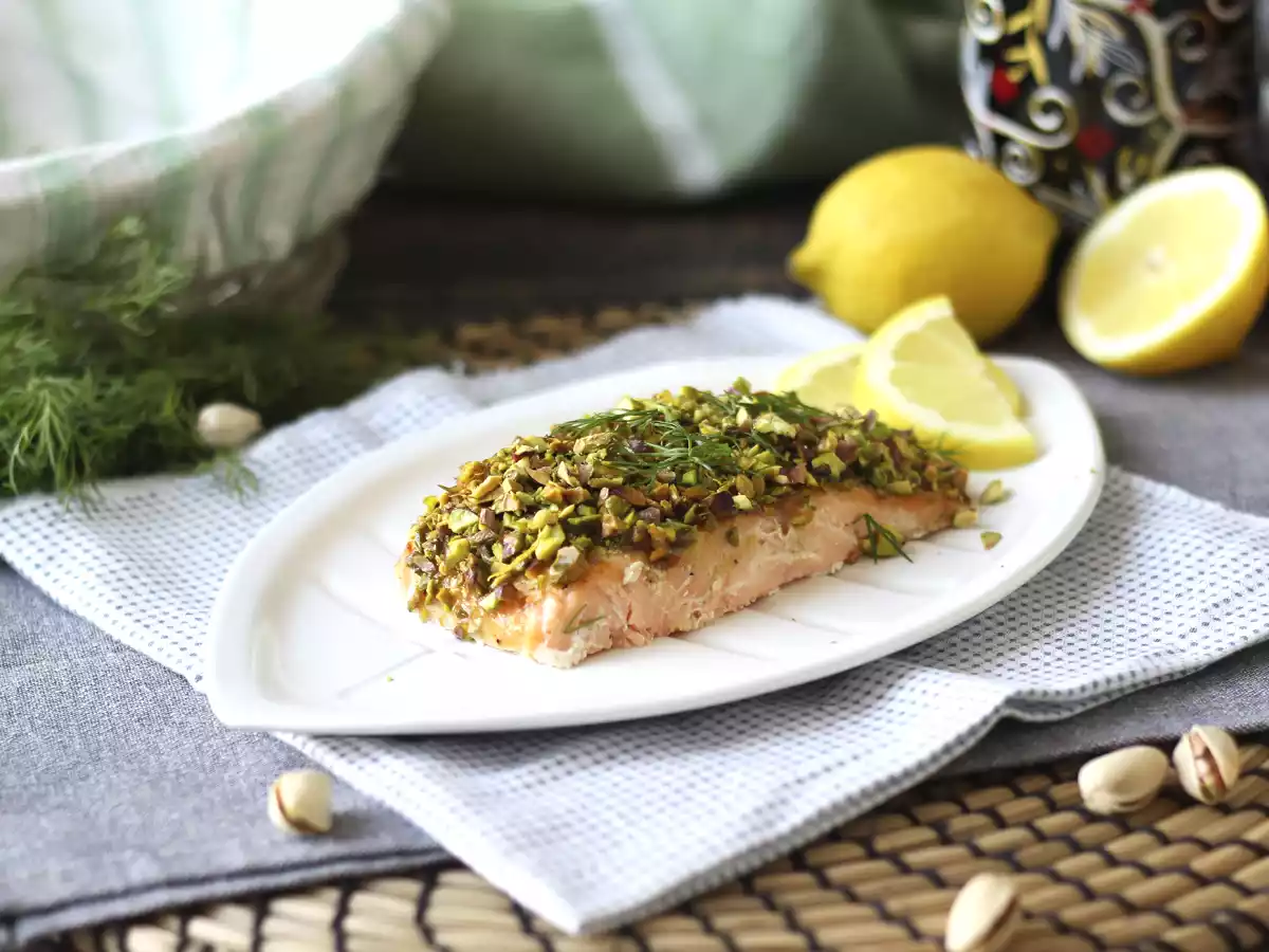 Zalm in pistachekorst - foto 2