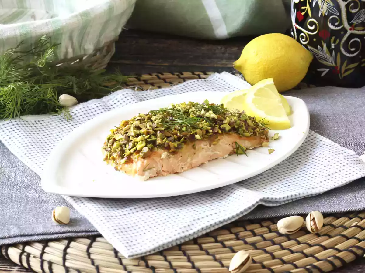 Zalm in pistachekorst - foto 4