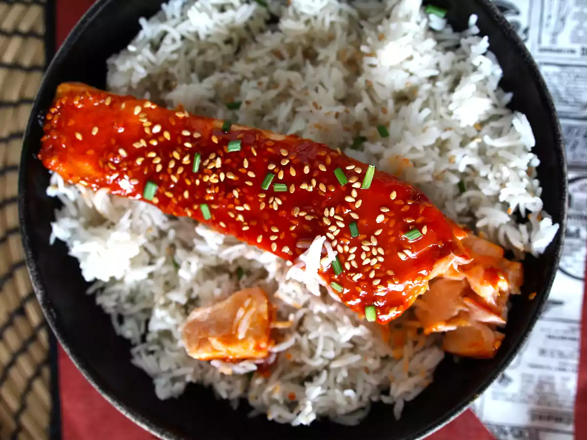Zalm op Koreaanse wijze met gochujangsaus klaar in 8 minuten - foto 4