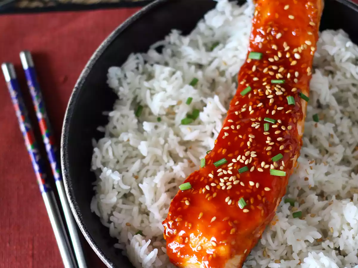 Zalm op Koreaanse wijze met gochujangsaus klaar in 8 minuten - foto 5