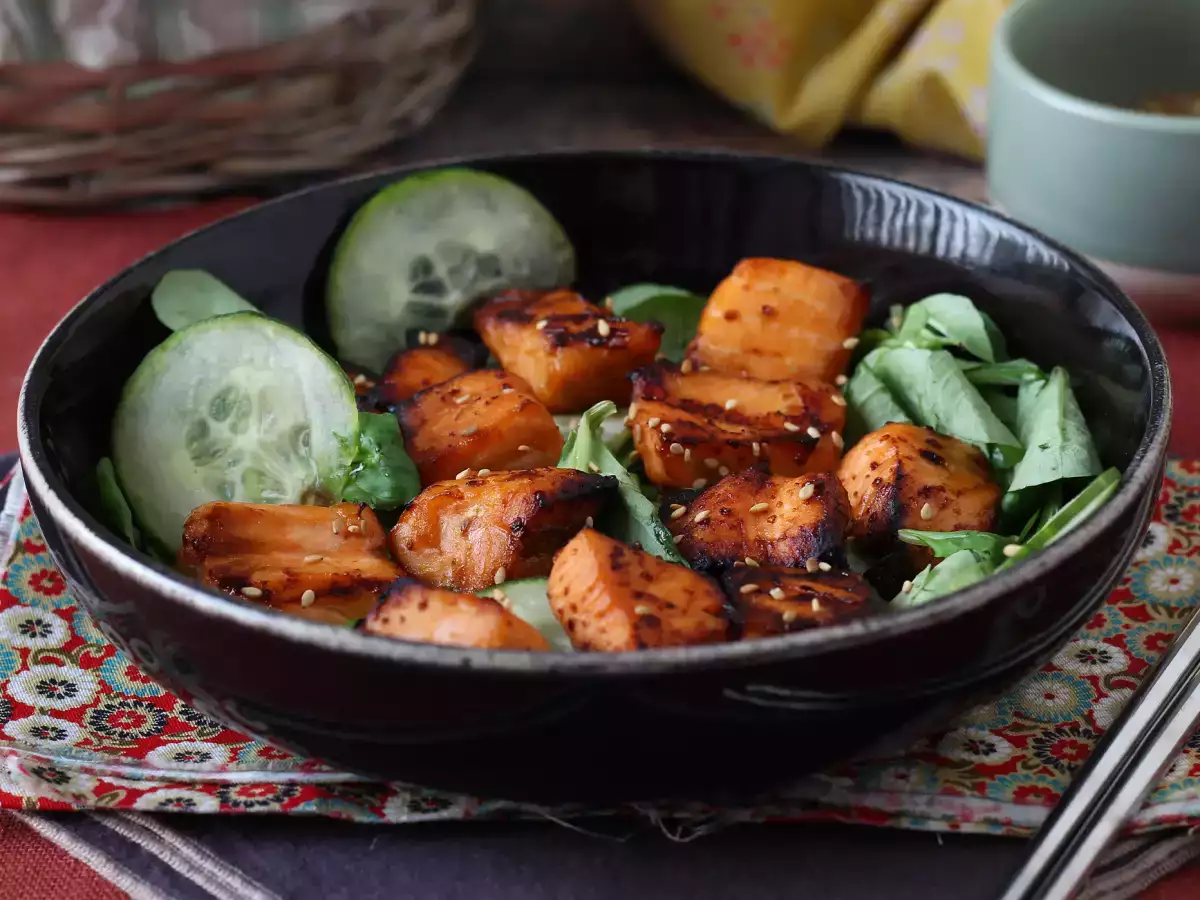 Zalmhapjes uit de airfryer met Aziatische marinade - foto 5