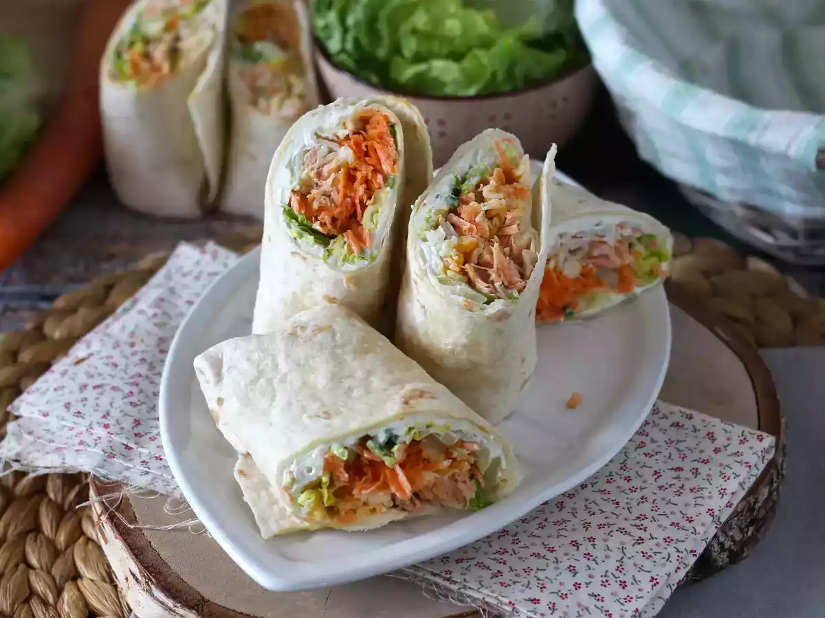 Zalmwraps, de perfecte, praktische sandwich om overal mee naartoe te nemen