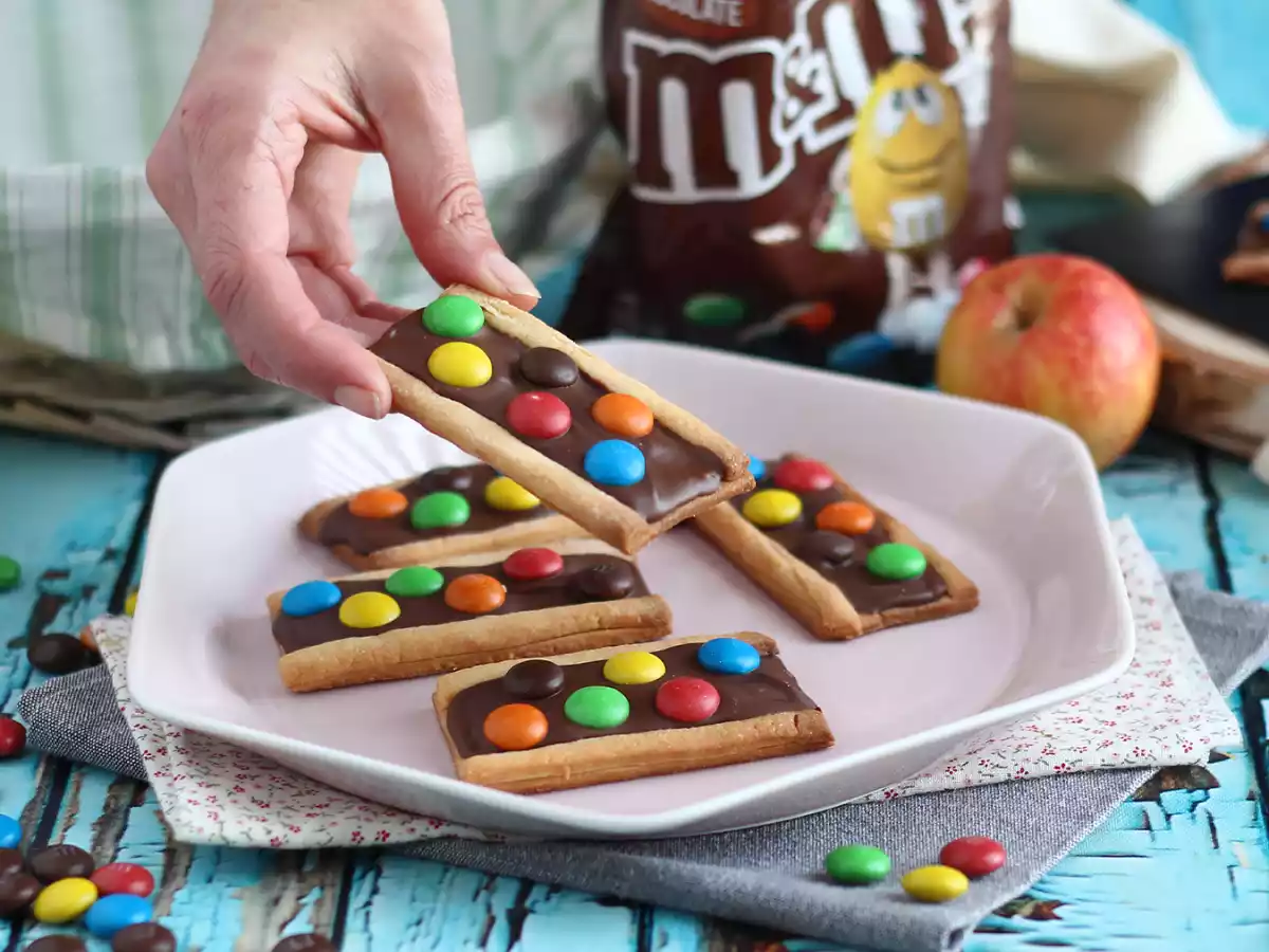 Zandkoekjes met m&m's