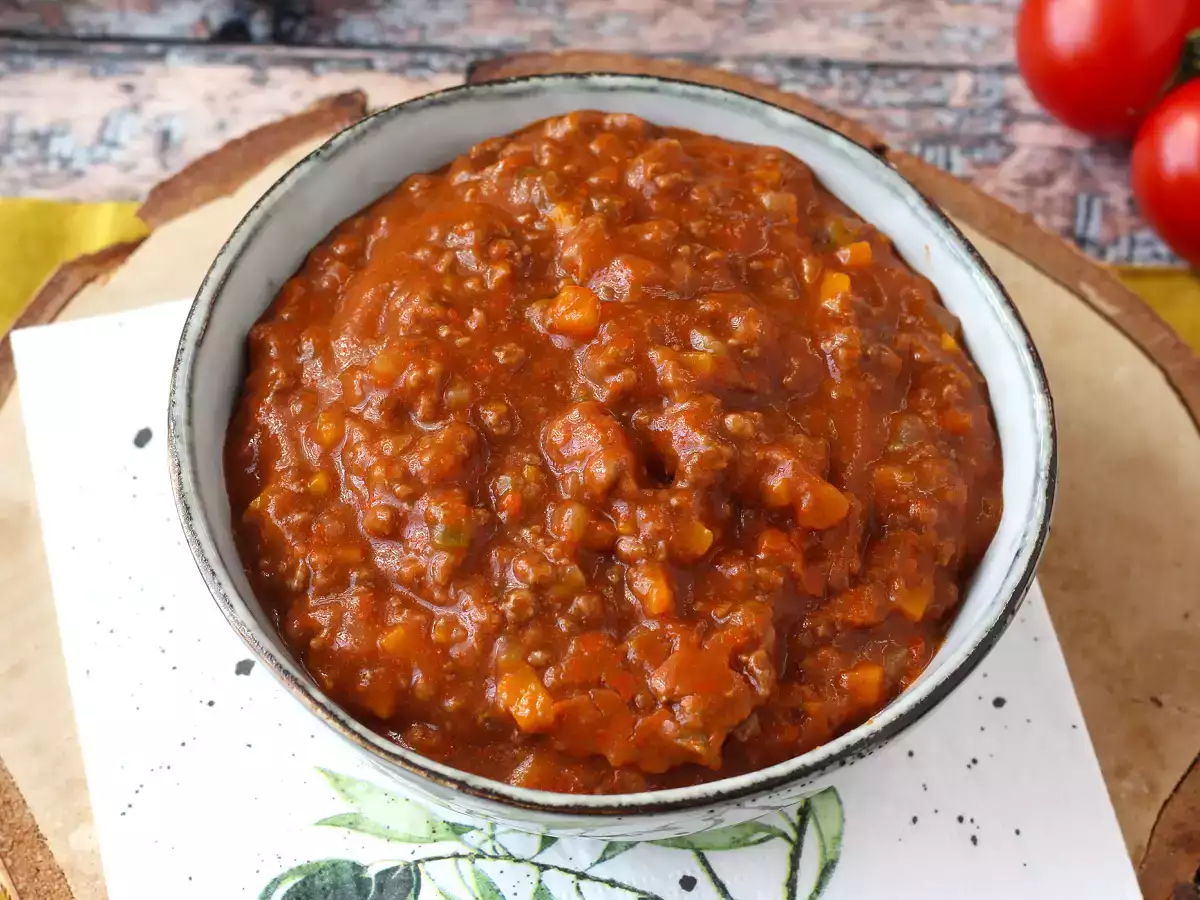 Zelfgemaakte bolognesesaus - ragù alla bolognese - foto 2