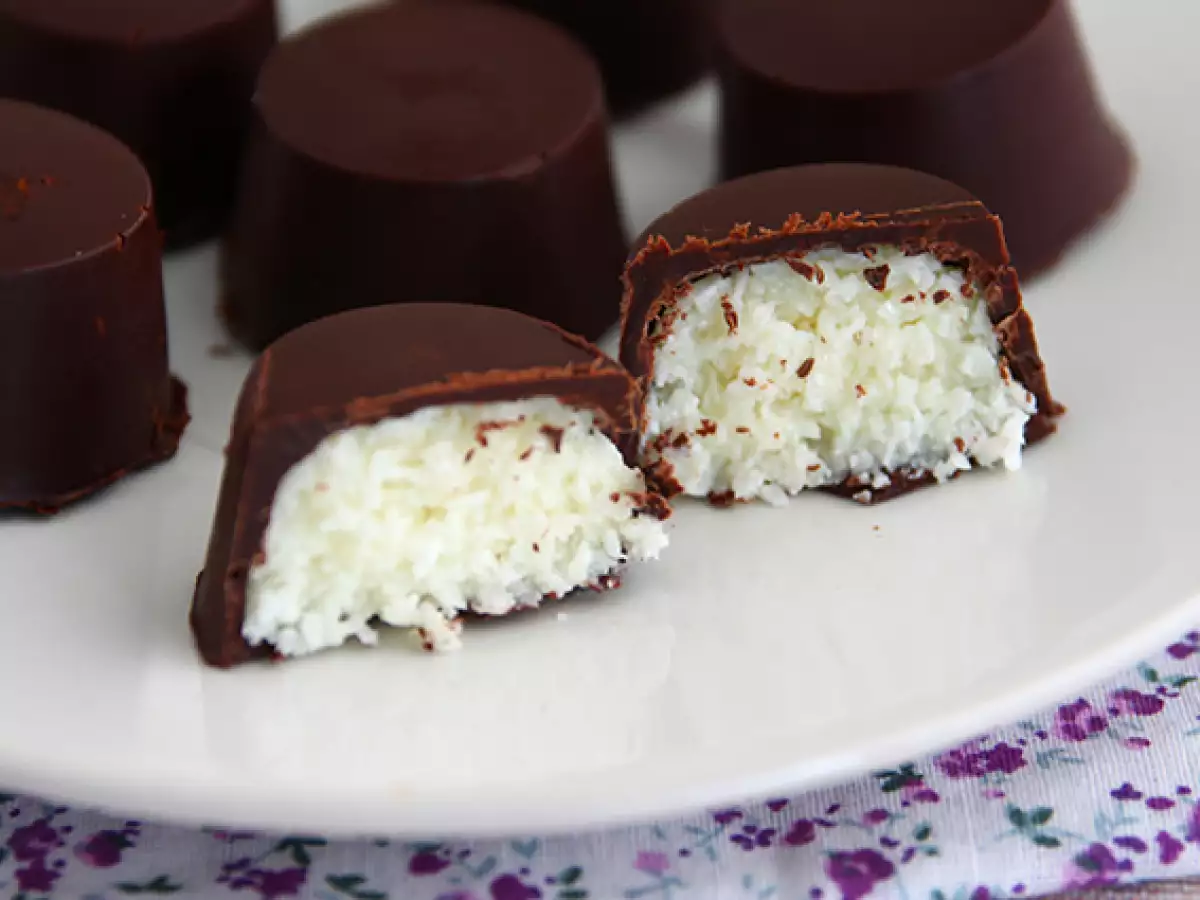 Zelfgemaakte Bounty-chocolaatjes met kokosvulling - foto 2