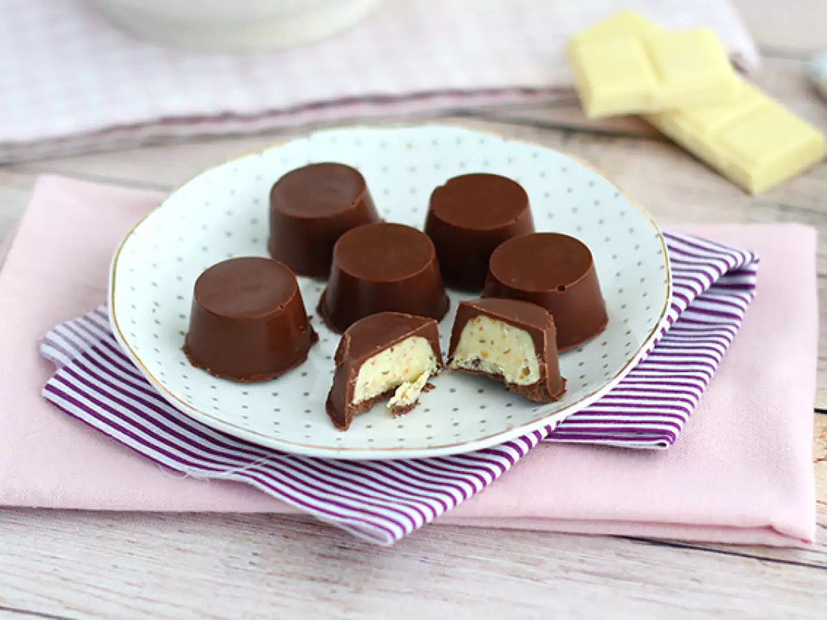Zelfgemaakte chocolaatjes in Kinder Schoko-Bons-stijl - foto 2