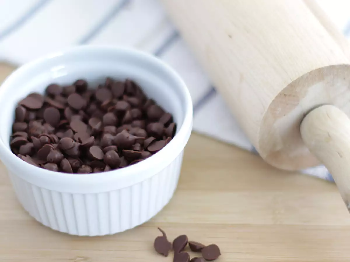 Zelfgemaakte chocoladedruppels