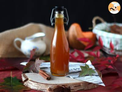 Zelfgemaakte pompoensiroop, perfect voor herfst-/winterdrankjes