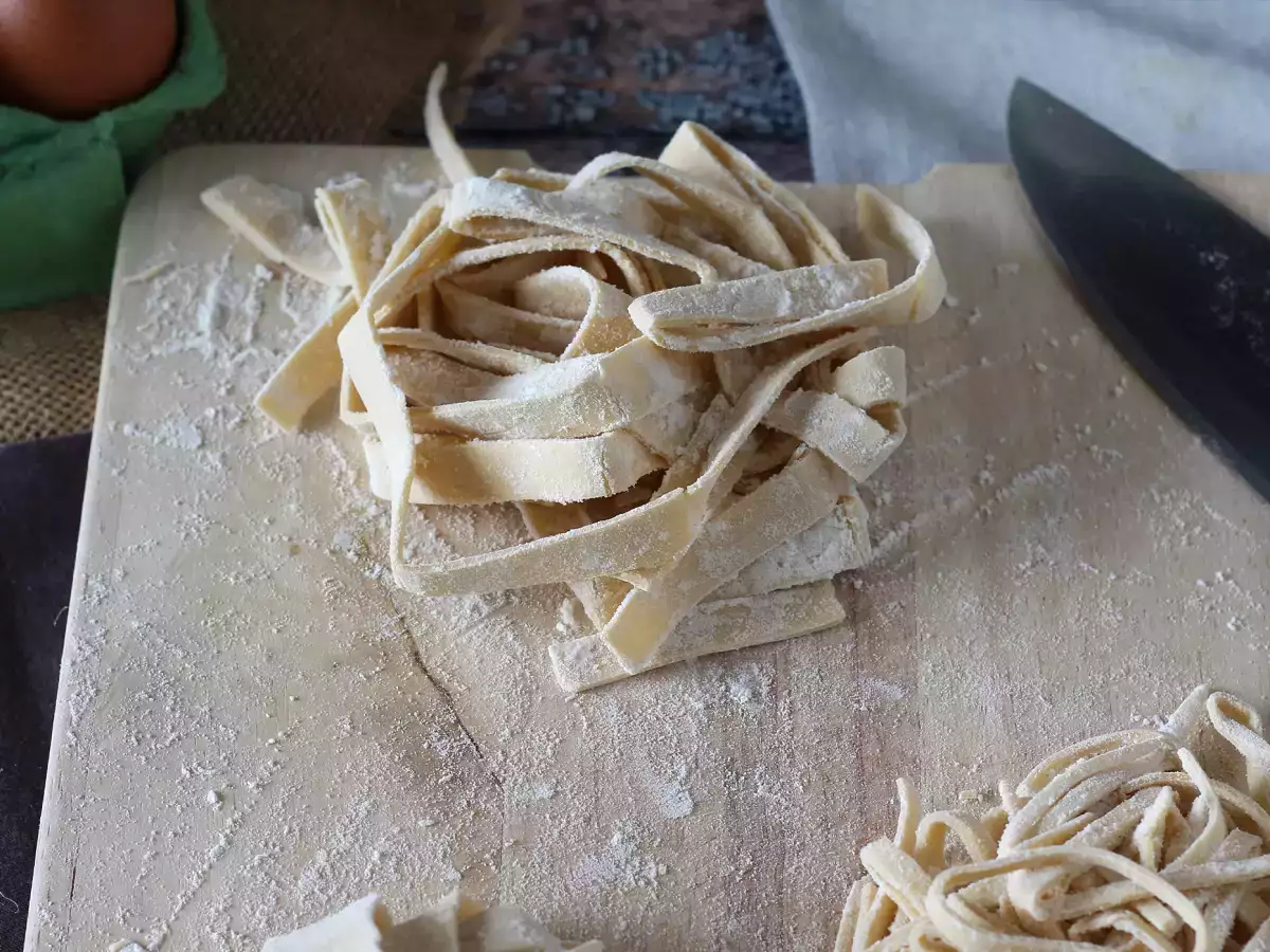 Zelfgemaakte tagliatelle, de procedure stap voor stap uitgelegd - foto 5