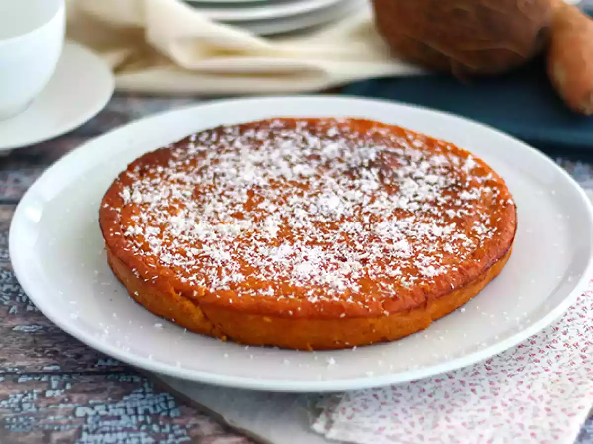 Zoete aardappel kokosfondant taart - foto 2