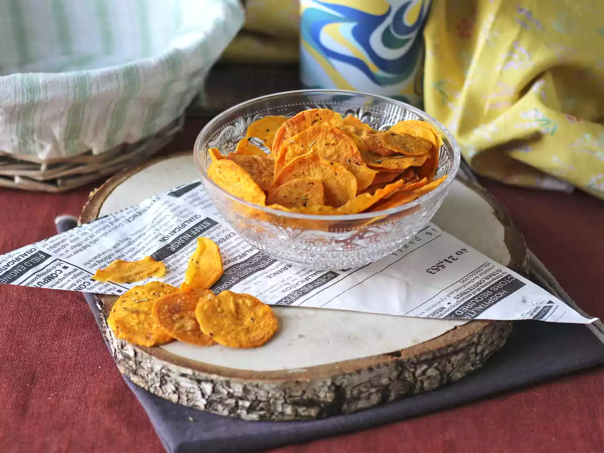Zoete aardappelchips voor de magnetron - foto 3