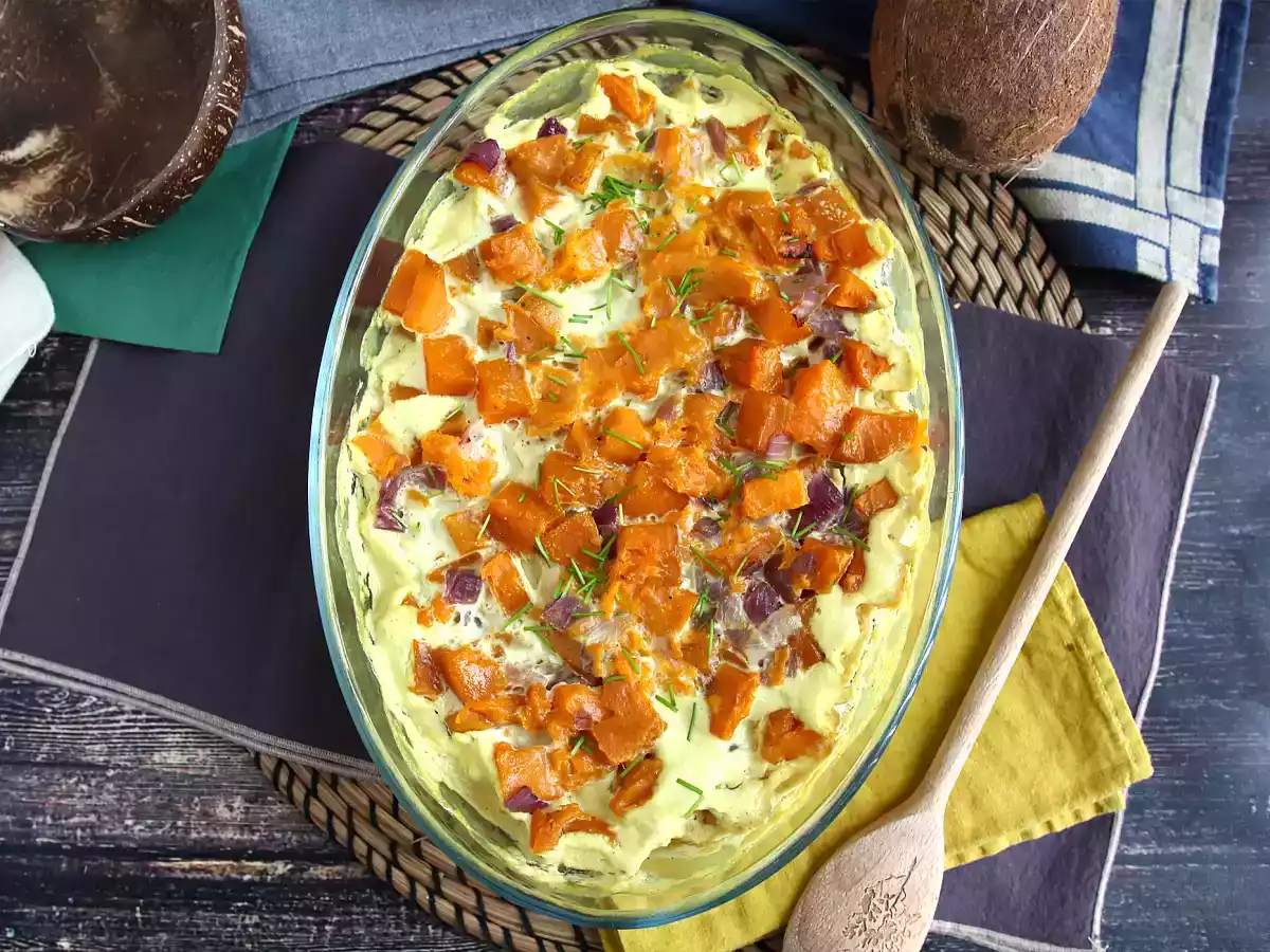 Zoete aardappelgratin met kokosmelk en kerrie - foto 4