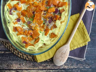 Zoete aardappelgratin op smaak gebracht met kokosmelk en kerrie - foto 3