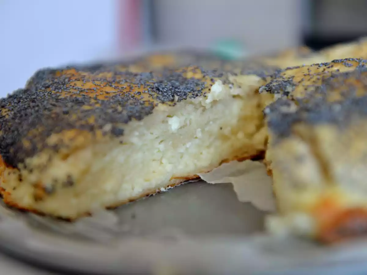 Zoete kaas en yoghurt taart met maanzaadkorst - foto 3