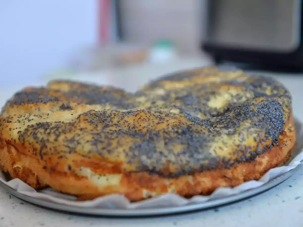 Zoete kwark-yoghurtpastei met maanzaadkorst - foto 2